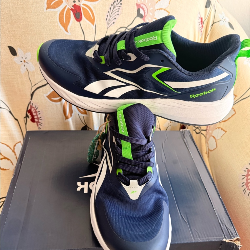 Reebok Kids' Navy and Lime‎ Sneakers